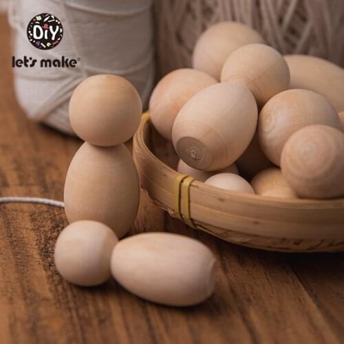 LetS Make 10PCS Baby Lotus Wooden Toys 60/70/80mm Teether Toys Food Grade Free BPA Educational Toys Diy Craft Decor Baby Toy