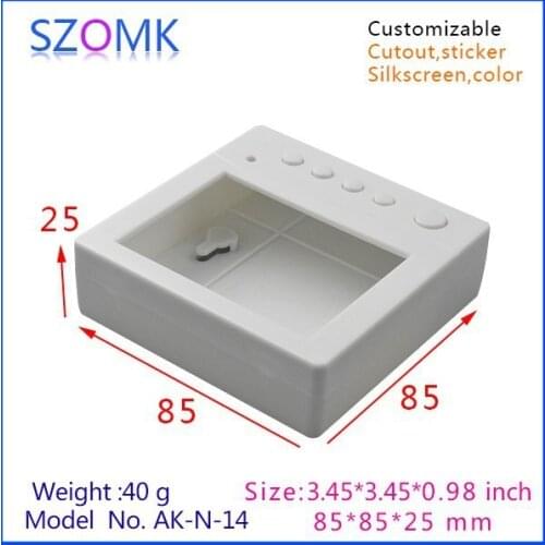 Hot selling abs electronics enclosure box for LCD (1 pcs) 85*85*25mm abs project box box plastic electronic, plastic enclosure
