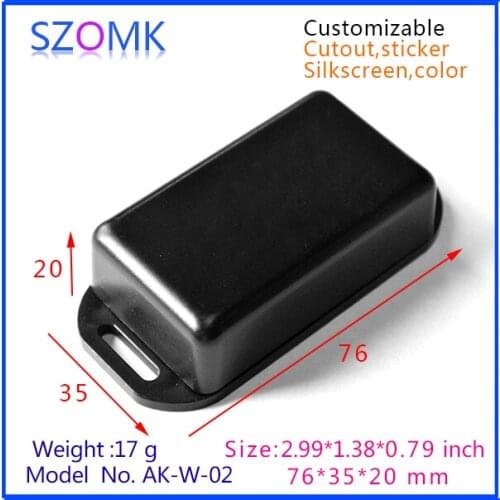 Szomk wall mount equipment case abs plastic enclosure for pcb (20 pcs) 76*35*20mm diy enclosure plastic distribution box