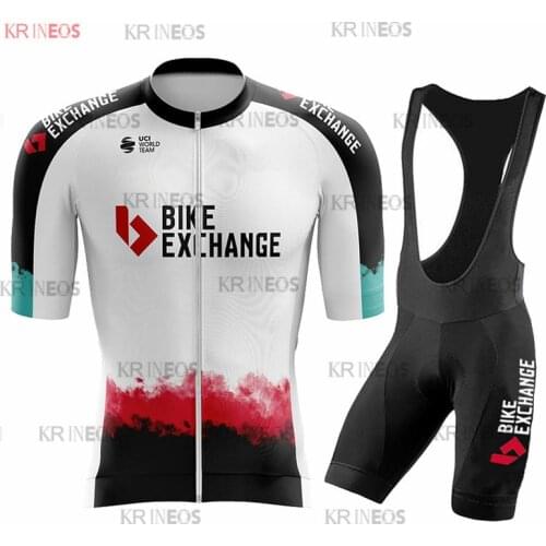 2021 new EXCHANGE pro Jersey Bib Shorts Set Mountain Bike Set Bike Tights Triathlon cycling clothing bike uniform Ropa Ciclismo