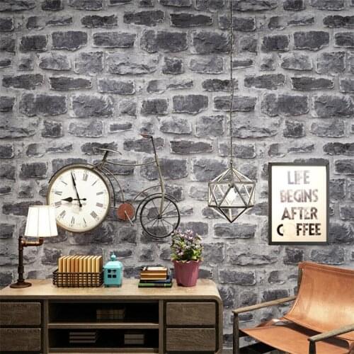 Papier peint 3d stereo retro brick pattern brick wallpaper antique brick restaurant bar hot pot restaurant tea house wallpaper