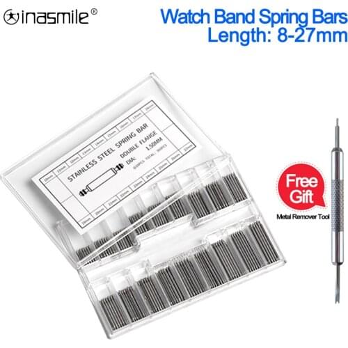 Excellent 8mm-27mm Stainless Steel Spring Pins Watch band Spring Bars Strap Repair Tools Bracelet Link Pin Watchband Accessories