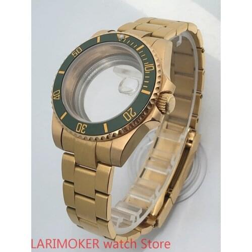 Transparent back cover 904L stainless steel strap bracelet with 40mm sapphire glass ETA NH36 MH35 case Sea Stone Green bezel