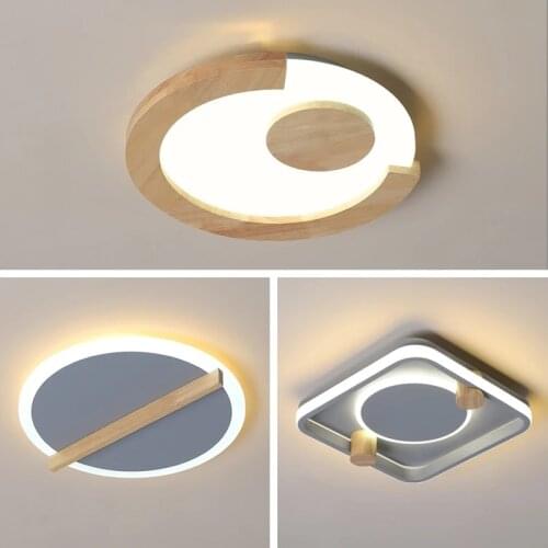 Modern Multiple Styles LED Chandelier For Aisle Corridor Cloakroom Kitchen Bedroom Study Minimalist Iron&Wood Indoor Home Lights