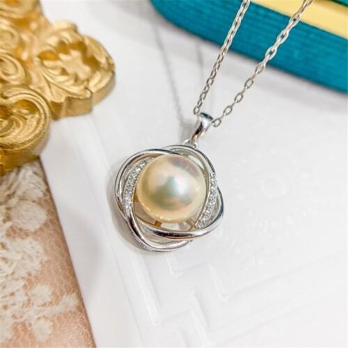 S925 Sterling Silver Screw Eye Pin Bail Top Drilled Beads End Cap For DIY Pearl Charm Pendant Connectors Jewelry Making