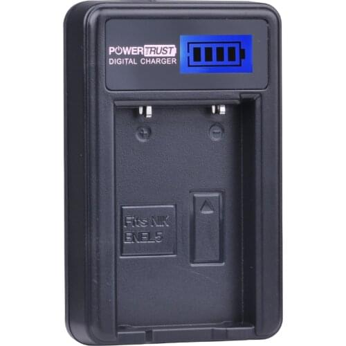 PowerTrust EN-EL5 ENEL5 EN EL5 LCD USB Battery Charger for NIKON Coolpix P530 P520 P510 P100 P500 P6000 P5100 P5000 P80 P90