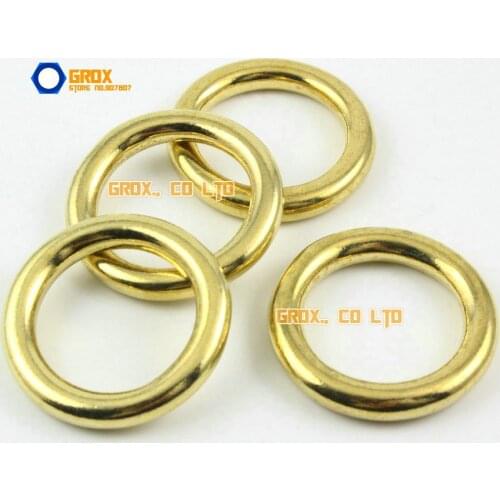 10 Pieces 19mm Solid Brass O Ring For Purse Bag Handbag Strap