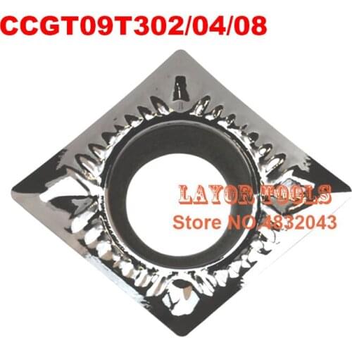 10PCS Aluminum carbide insert CCGT09T302/CCGT09T304/CCGT09T308 CNC lathe tool,suit for Aluminum processing,insert SCLCR/SCFCR
