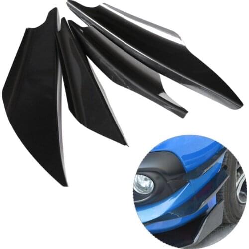 4Pcs/Set Universal ABS Car Front Bumper Spoiler Vehicle Splitter Fin Accessories наклейки на авто Styling Mouldings renault