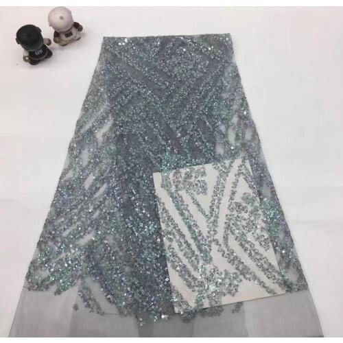5yards/bag Embroidery sequins fashion European and American style fabric used in wedding dress design XX111
