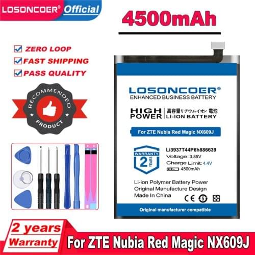 Top Brand 100% New 4500mAh Li3937T44P6h886639 Battery For ZTE Nubia Red Magic / Red Magic Mars / Red Devil / NX609J Battery