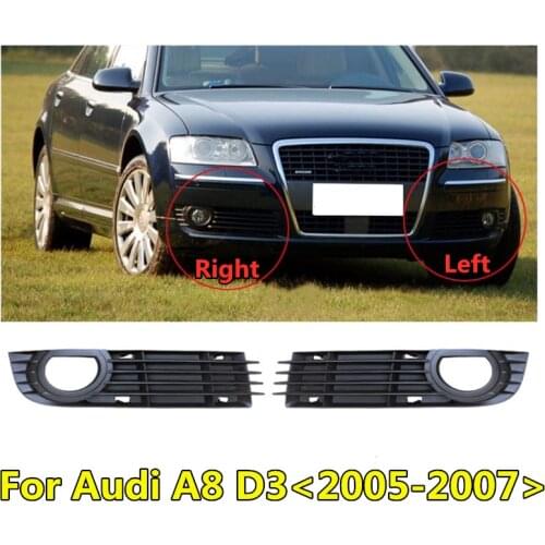 Car Accessories Replacement Facelift For Audi- A8 D3 2005 2006 2007 Original Style ABS Front Fog Light Grille Fog Lamp Grills