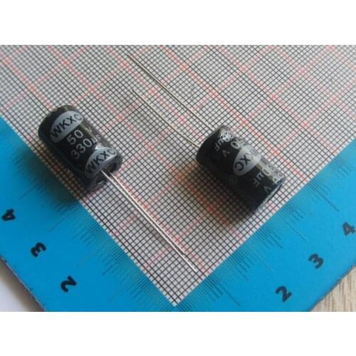 Free Shipping 100pcs/lo 330UF 50V DIP Aluminum Electrolytic Capacitor 50V 330UF 10*17MM/10*12MM electrolytic capacitor 330uf