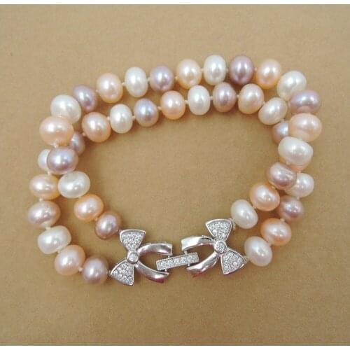 High quality pearl bracelet,100% NATURE FRESHWATER PEARL Bracelet-AAAAA high good quanlity- Gold plating