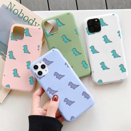 Cartoon Cute Dinosaur Pattern Mobile Phone Case iPhone 12 11 Pro Max 7 8 Plus X XS Max XR 12 Mini Colorful Soft Shockproof Shell