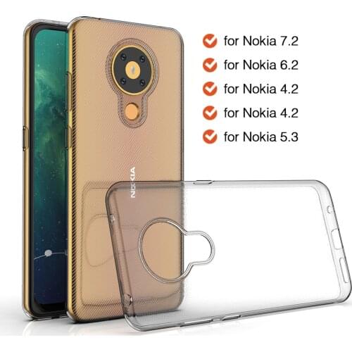 Case For Nokia 7.2 6.2 4.2 2.2 TPU Silicon Clear Fitted Bumper Soft Case for Nokia 5.3 2.3 Transparent Back Cover