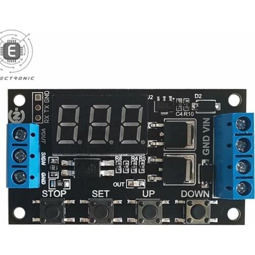 Dual MOS LED Digital Timer Delay Relay Trigger Cycle Timer Delay Switch Solenoid Valve Control Switch Module DC5-30V