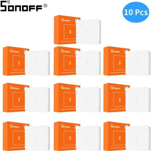 1-10 Sonoff ZigBee SNZB-02 Temperatur And Humidity Sensor Control By SONOFF ZBBridge Work With eWeLink App Smart Home Automation
