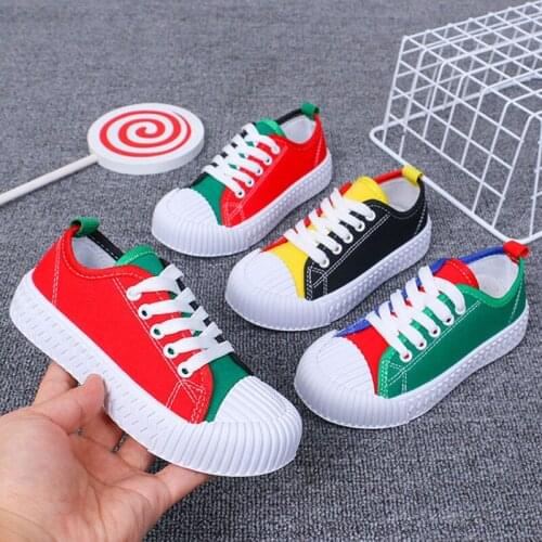 Kids Boys Children Candy Colors Hip hop Dance Canvas Shoes For Teens Boys School Flat Sneakers 4 5 6 7 8 9 10 11 12 13 Years New