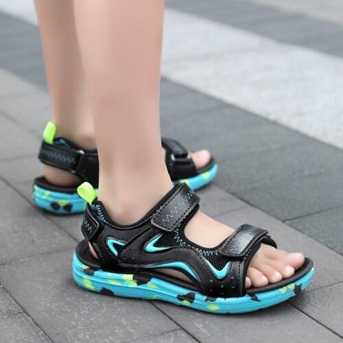 Children Sandals Summer Kids Shoes New Fashion Boys Casual Shoes Breathable Mesh Velcro Casual Sandals Boys Sneakers 2021