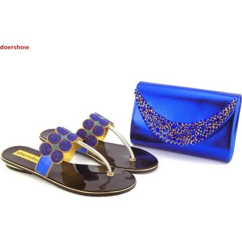 Doershow 2017 Fashion Italian Shoes With Matching Bags For Party, High Quality Shoes And Bags Set For Wedding!HZO1-2