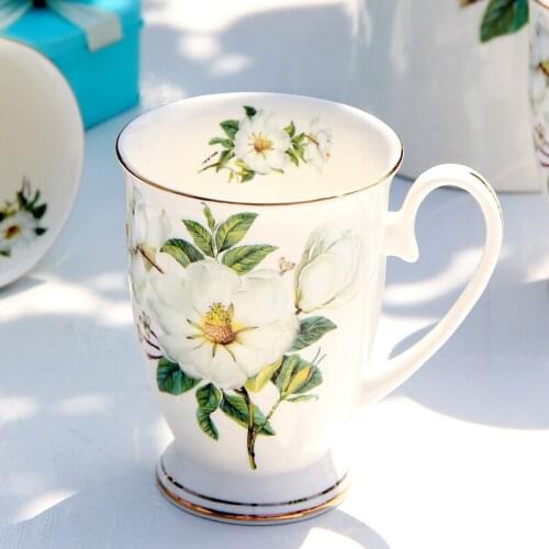 Cup ceramic creative continental mug with lid large capacity bone china water cup breakfast cup milk coffee cup LB031013