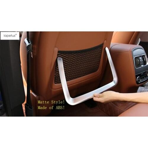 Lapetus Accessories For Maserati Levante 2016 - 2020 ABS Seat Back Rear Net Storage Pocket Bag Molding Cover Kit Trim 2 Pcs