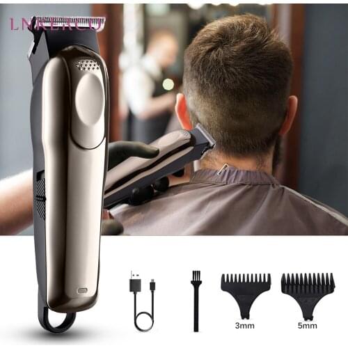 Lnkerco Hair Trimmers Rechargeable USB Cordless Electric Hair Clipper Shaver Beard Cutting Machine Barber Salon Tools For Men