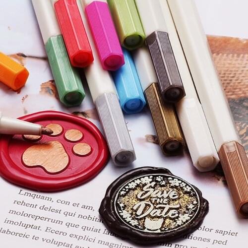 1pcs Metallic Marker 11 Colors for Choose wax stamp paint Fine Point Paint Marker Non-toxic Permanent Marker Pen DIY Art Marker