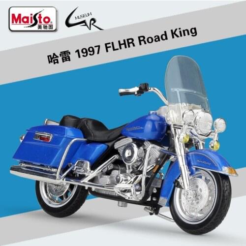 Maisto 1:18 Harley 1997 FLHR Road King Model Car Simulation Alloy Motorcycle Metal Toy Car Childrens Toy Gift Collection