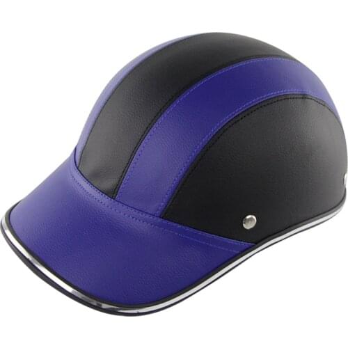 Motorcycle Helmet Half Open Face Baseball Cap Breathable Detachable Lining Adjustable Stap New