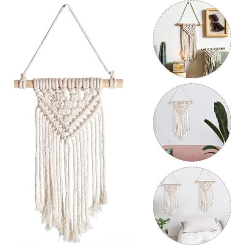 NEW Macrame Wall Hanging Cotton Rope Tapestry Tassel Hand Woven Bohemian Tapestry Geometric Art Beautiful Living Room Home Decor
