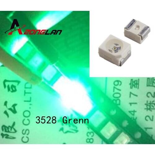 SMT SMD LED 3528 1210 Water Green Ultra Bright Light-Emitting Diode LED Diode Chip Lamp 2000PCS