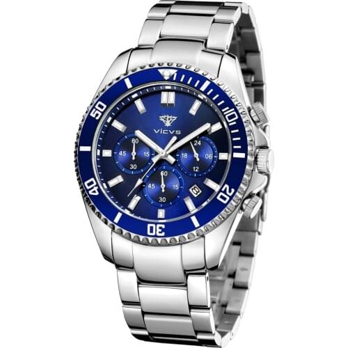 VICVS Mens Waterproof Watch