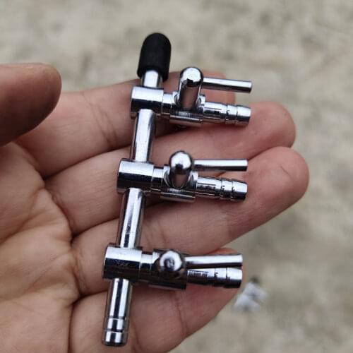 Stainless Steel Air Splitter Valve 1 2 3 4 5 Way Fish Tank Air Pump Flow Splitter Distributor Pump Valve Tap Lever Control Switc
