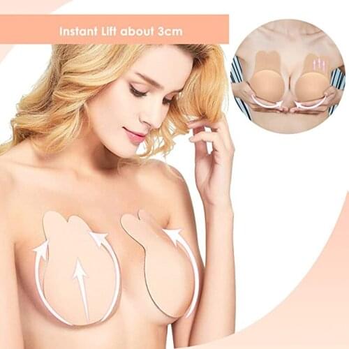 Bra Women Invisible Self-adhesive Strapless Bra Reusable Sticky Breast Lift Up Backless Bra XXL Size Ladies For Christmas Party