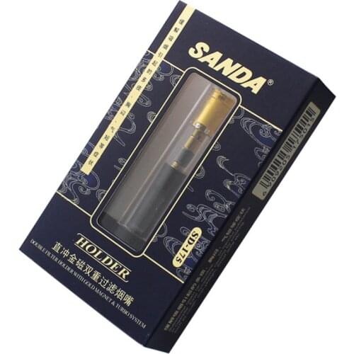 1 Pcs Clean Type Screw lines Filter Smoking Pipes Reduce Tar Reusable Recycling Mouthpiece double filtration Cigarette Holder