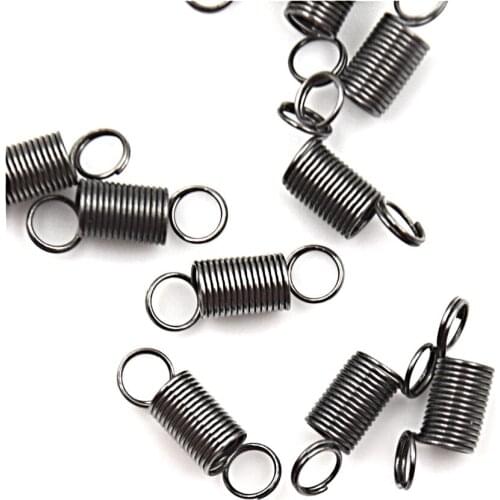 10pcs/lot Brand New Stainless Steel Small Tension Spring With Hook For Tensile DIY Toys Spring