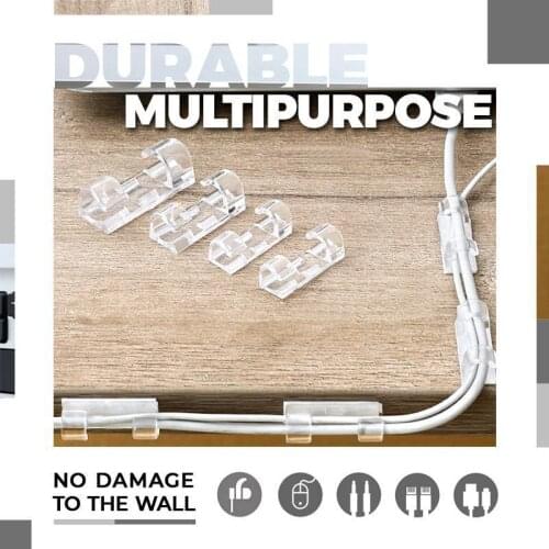 Clips Cable-Winder Management-Organizer Wire-Cable Workstation Desktop Usb-Charging 20pcs/Lot Holder Cable-Clip Wire-Organizer