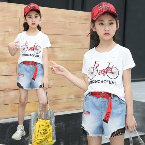 4th of July Vetement Fille 12 Ans Summer Baby Kids Clothes Fashion 2020 Little Girls Tracksuit Boutique Outfits Two Piece Set
