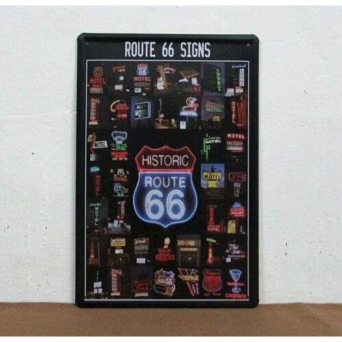 50pcs/lot Metal Sign shabby chic Wedding decor Route 66 signs Retro poster Tin Signs art wall decor E-33