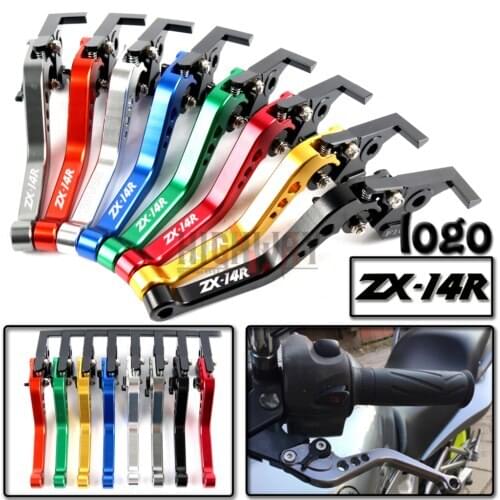 Motorcycle Brake Handle Bar Lever CNC Aluminum Short Adjustable Brake Clutch levers For kawasaki ZR1400 ZX1400 S 2016-2017