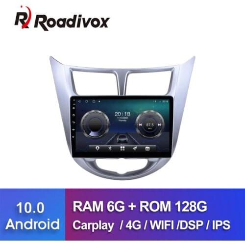 9" Android 10.0 Octa Core Car Gps Dvd Player for Hyundai Solaris Accent Verna Car Radio Multimedia Player Head Unit Navigation