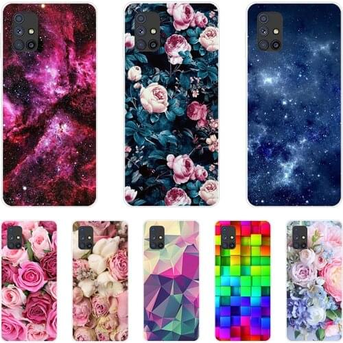 For Samsung M31s M51 Case Tempered Glass Wolf Hard Phone Cover for Samsung Galaxy M51 Case Luxury Fundas M 31S Coque M 51 Covers