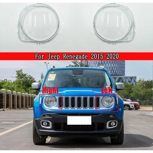 For Jeep Renegade 2015~2020 Lamp Cover Headlamp Cover Shell Transparent Lampshade Headlight Cover Lens Glass