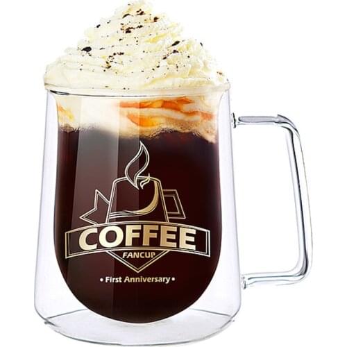 Hotel home Water cup Transparent glass coffee cup milk tea beer Heat-resistant Double Wall cocktail Vodka wine mug Drinkware