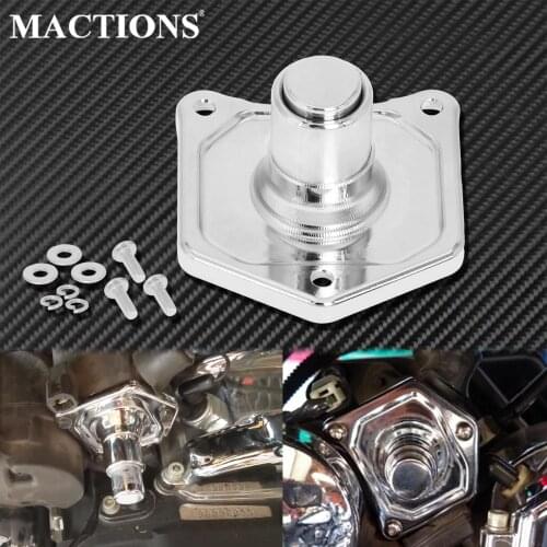 Motorcycle Chrome Solenoid Cover Push Button Starter For Harley Dyna Street Bob Fat Bob FXDF Touring Electra Glide 1991-2018