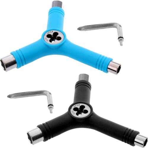 Skate Repair Tool Skateboard Tool Y-tool Aluminium Alloy All In One Tool for Tightening Mounting Trucks Wwheels Bearings