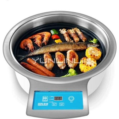 2000W Smokeless Barbecue Grill Commercial Electric Griddle Intelligent Digital Control BBQ Stove DT31