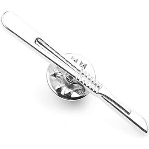 Tiny Silver Color Scalpel Brooch Surgical Knife Lapel Pins Medical Anatomical Tools Jewelry Gifts For Doctors Physician